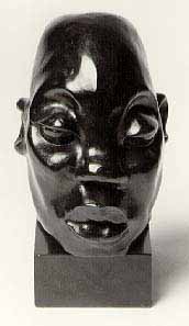 Lucas SITHOLE LS6004 "Miner's Head" (Die Kop), 1960 - bronze cast 1 - 021x011x026 cm