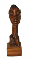 LS6008 Lucas SITHOLE "African Man", abt. 1960 - indigenous wood 35x11x5 cm excluding base