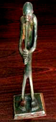 Lucas SITHOLE LS6107 "Penny whistler II. " 1961  Sculpture in wood on wooden base - 48cm H - another view