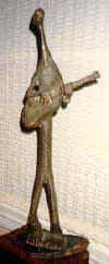 LS6311.3 Lucas SITHOLE "Guitar Player I." 1963 Bronze 3/3 078x027x021 cm