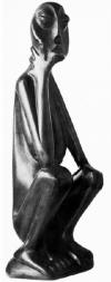 Lucas SITHOLE LS6317.2 "Seated figure" ("Thinking"), abt. 1963 - bronze 2nd edition