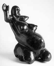 SITHOLE LS6701 "Mother of Tribes" ("Pregnant woman") ("Malitshaba"), 1965/1967 - Ironwood 061x044x044 cm