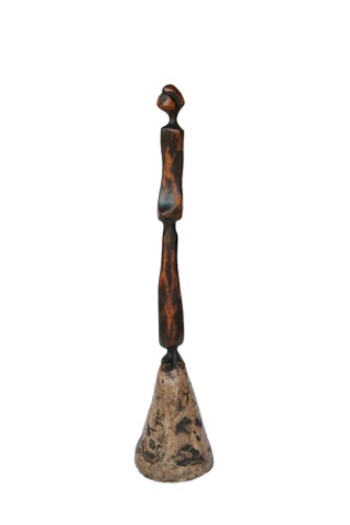 Lucas SITHOLE LS7939 "Can't find anybody", 1979 - Timulo (sneeze) wood on liquid steel base - 043.5x9.5x9.5 cm