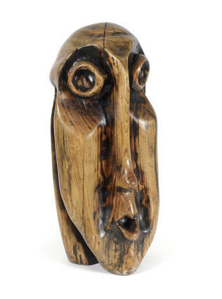 Lucas SITHOLE LS8803 "Oh Lord, give us the power and grace (peace) to bring up our children!", 1988 - Indigenous wood from Zululand - 067x030x031 cm