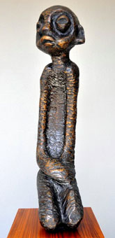 Lucas SITHOLE LS6815.4 "Winter", 1968 - Bronze ed 6 - 076x032x027 cm (brown patina)